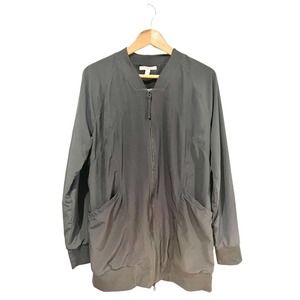 Zella Black Bomber Jacket Size Small Stretchy with Pockets Track Jacket Full Zip